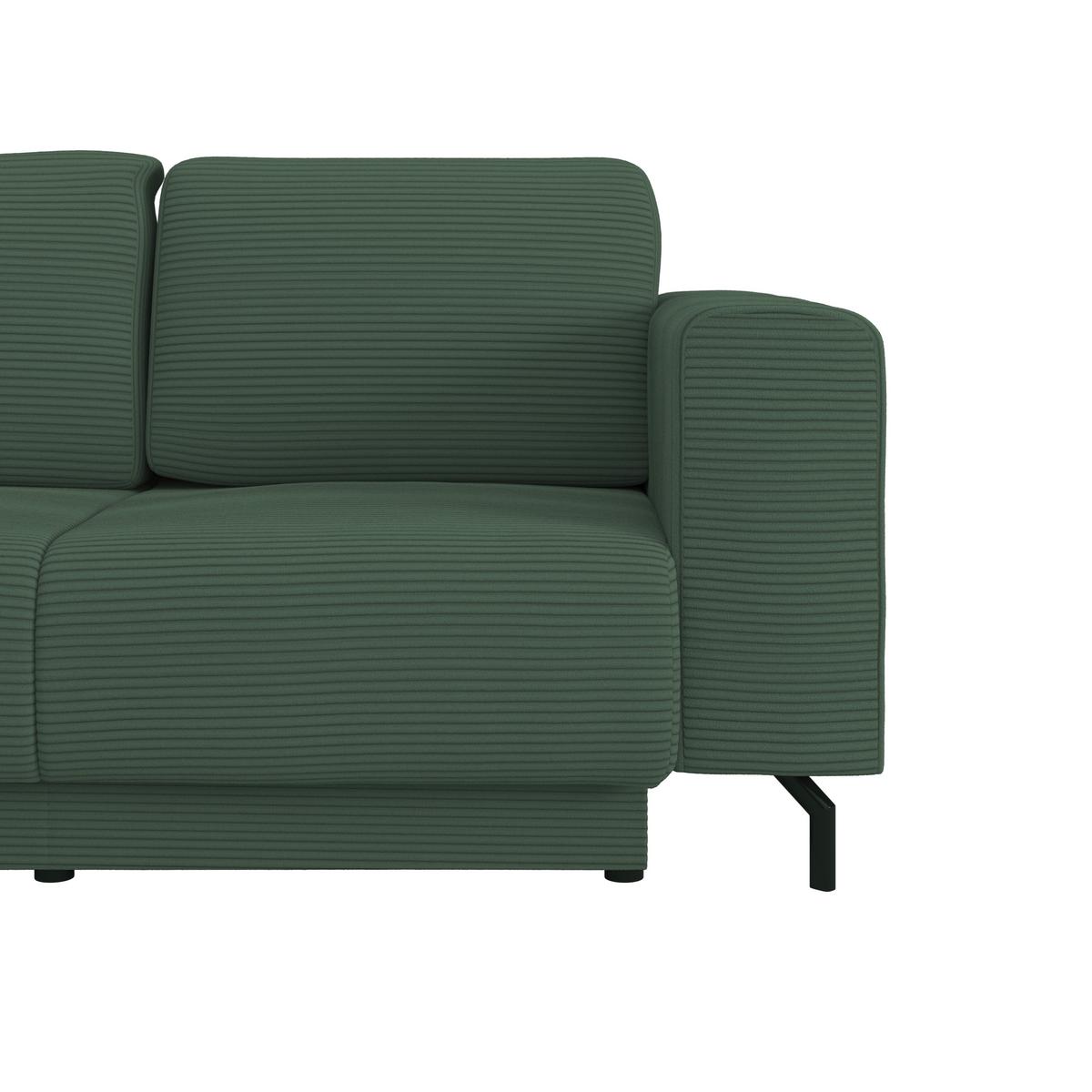 Kutna Garnitura Veni - tamno zelena/crna, Moderno, tekstil (210/272cm) - Modern Living