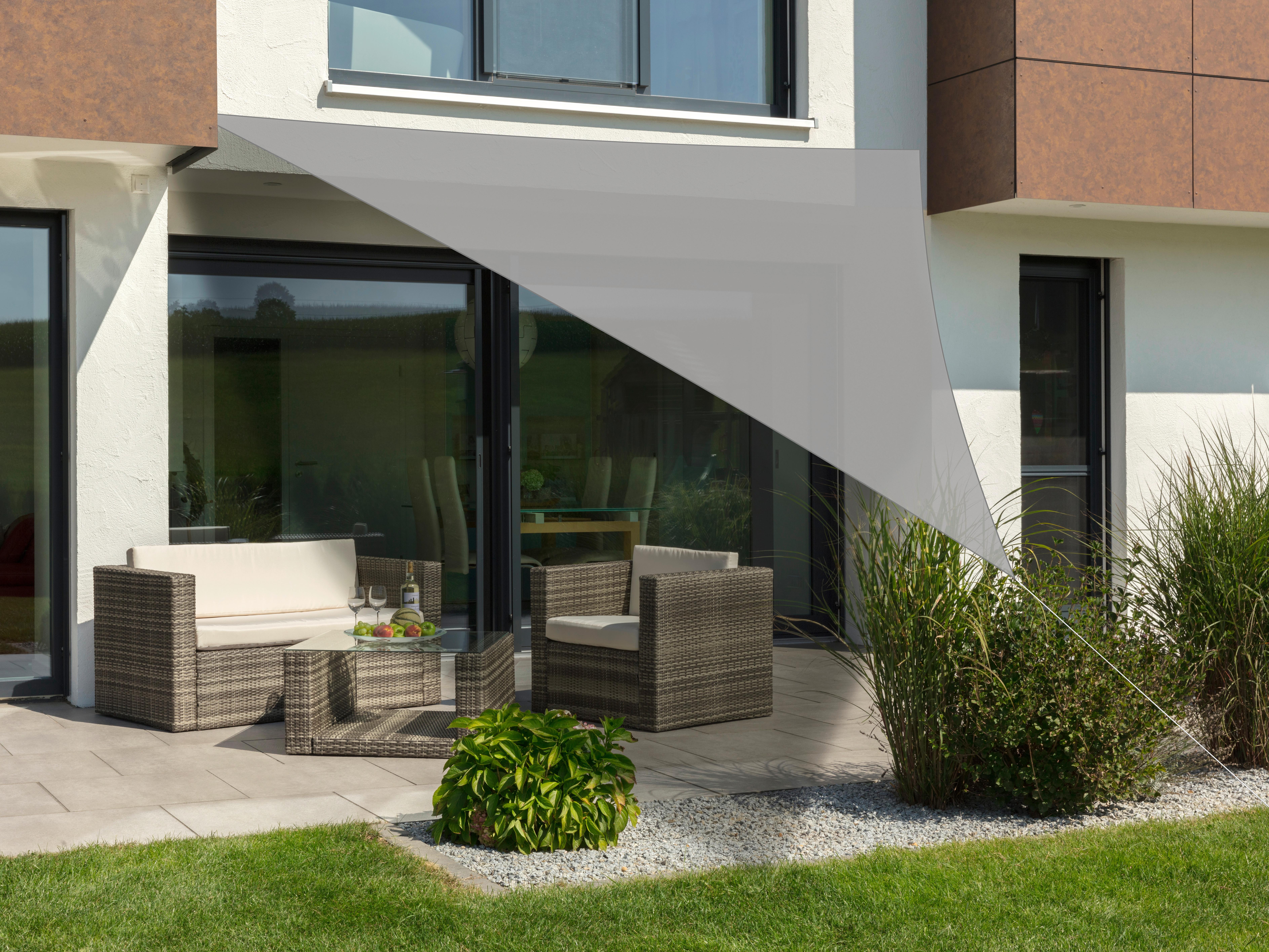 Sonnensegel Teneriffa ca.500x0,5x500cm Silberfarben - Silberfarben, Basics, Textil (500/0,5/500cm) - Schneider