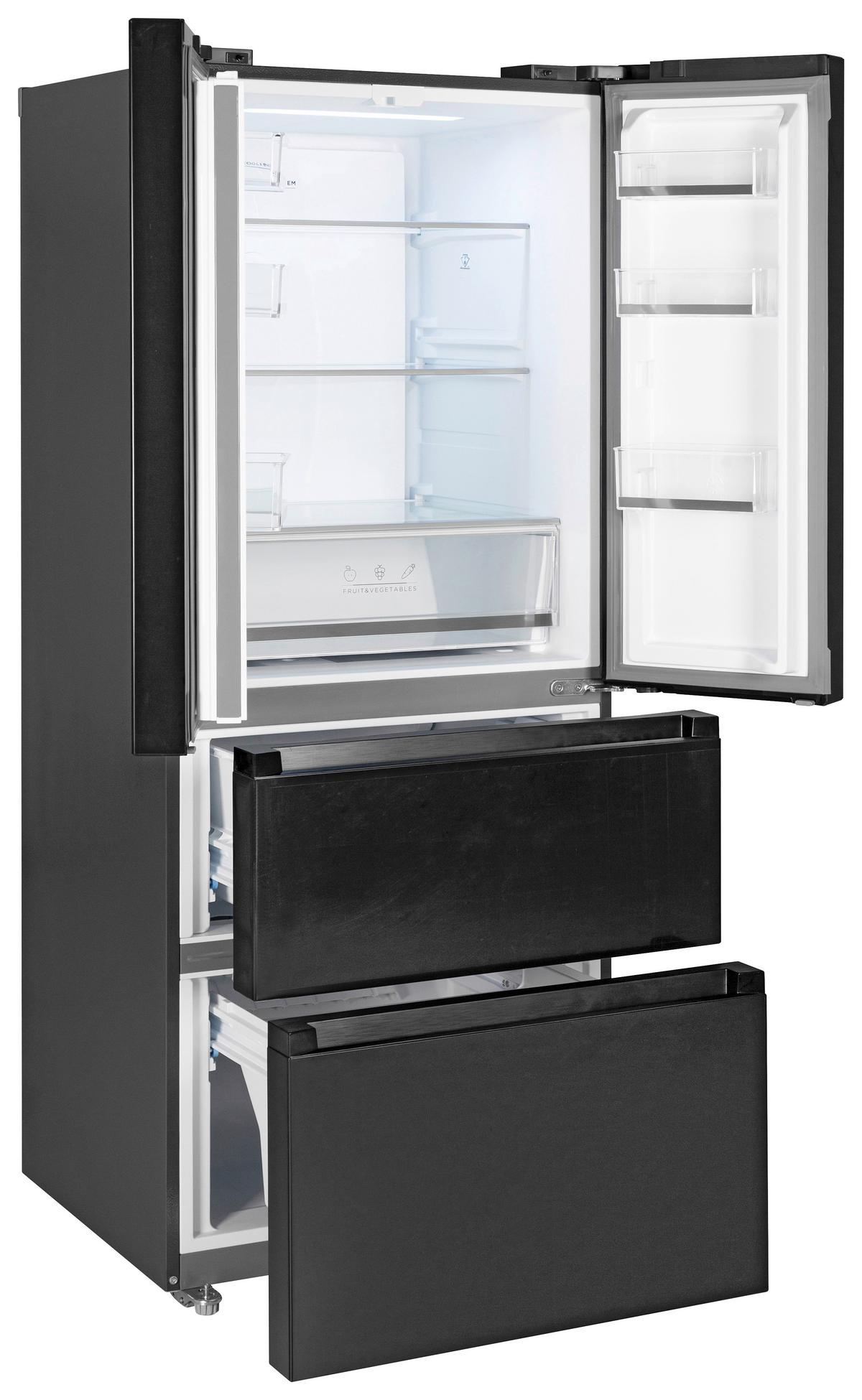 Kombi Hűtő-fagyasztó Mican Skmfdfddid - fekete, Basics, műanyag/üveg (70,3/178/68,6cm) - Mican