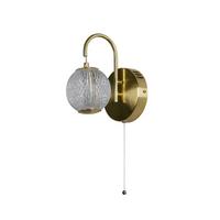 LED Falilámpa 51481sb Allure - sárgarézszínű/áttetsző, Trend, műanyag/fém (13/21/19cm)