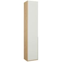 Drehtürenschrank in Weiss/Eichefarben - Weiss/Eichefarben, Konventionell, Holzwerkstoff/Metall (46/236/40cm) - Premium Living