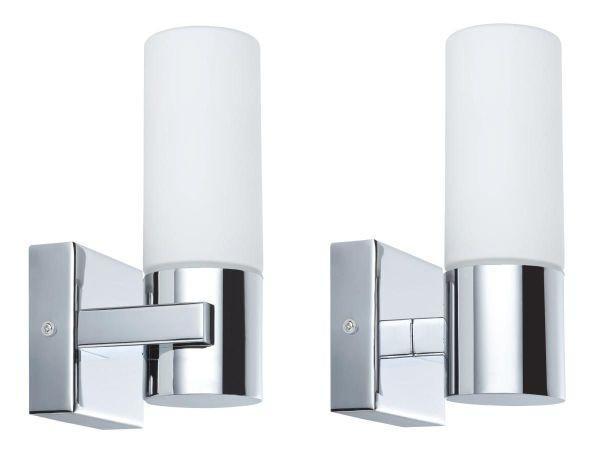 Wandleuchte Gemini in Chromfarben max. 40 Watt - Chromfarben, Basics, Glas/Metall (8,5/19,5/10,5cm) - Paulmann