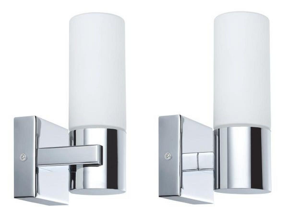 Wandleuchte Gemini in Chromfarben max. 40 Watt - Chromfarben, Basics, Glas/Metall (8,5/19,5/10,5cm) - Paulmann