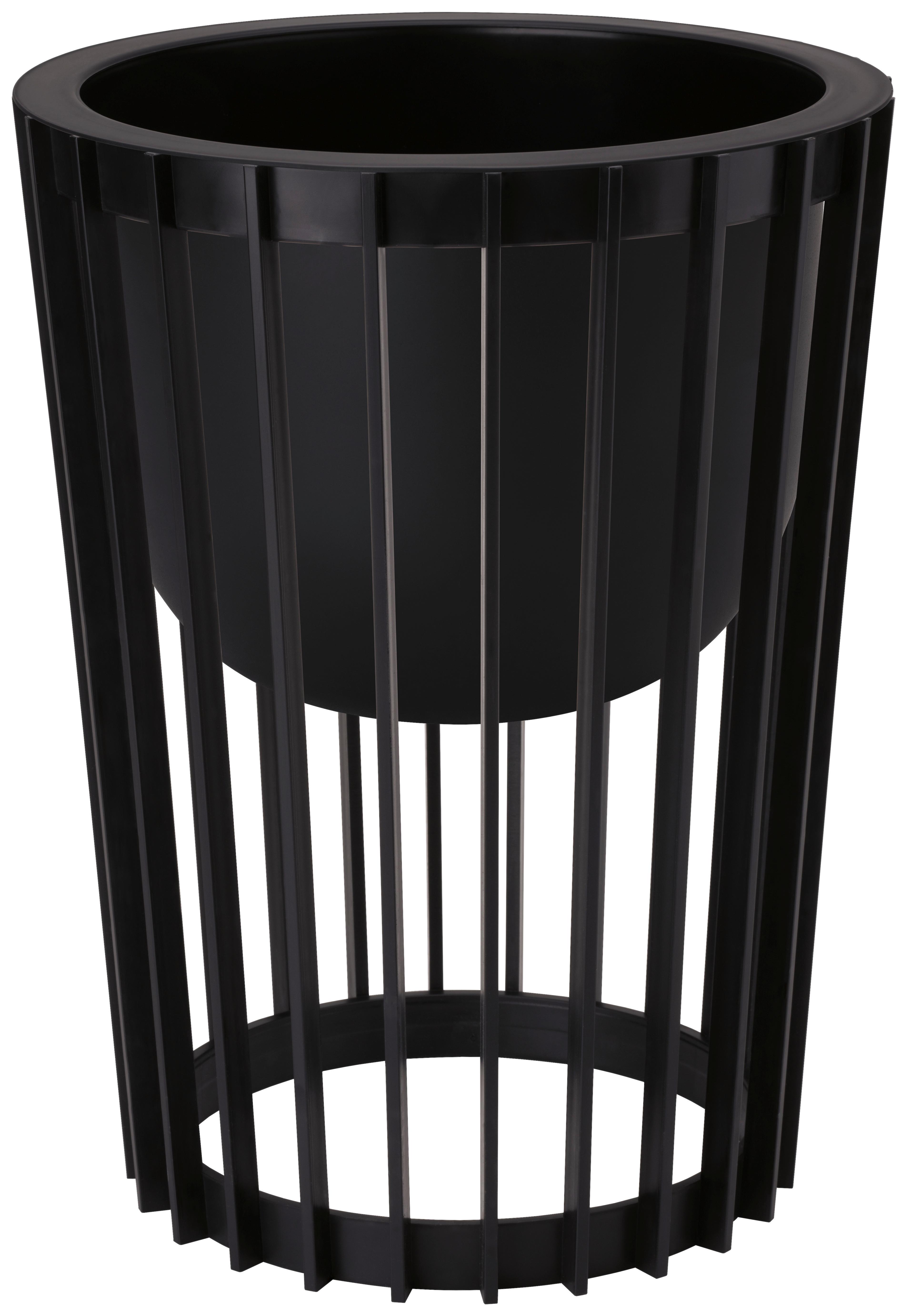Übertopf Multivario Schwarz - Schwarz, MODERN, Kunststoff (29,5cm)
