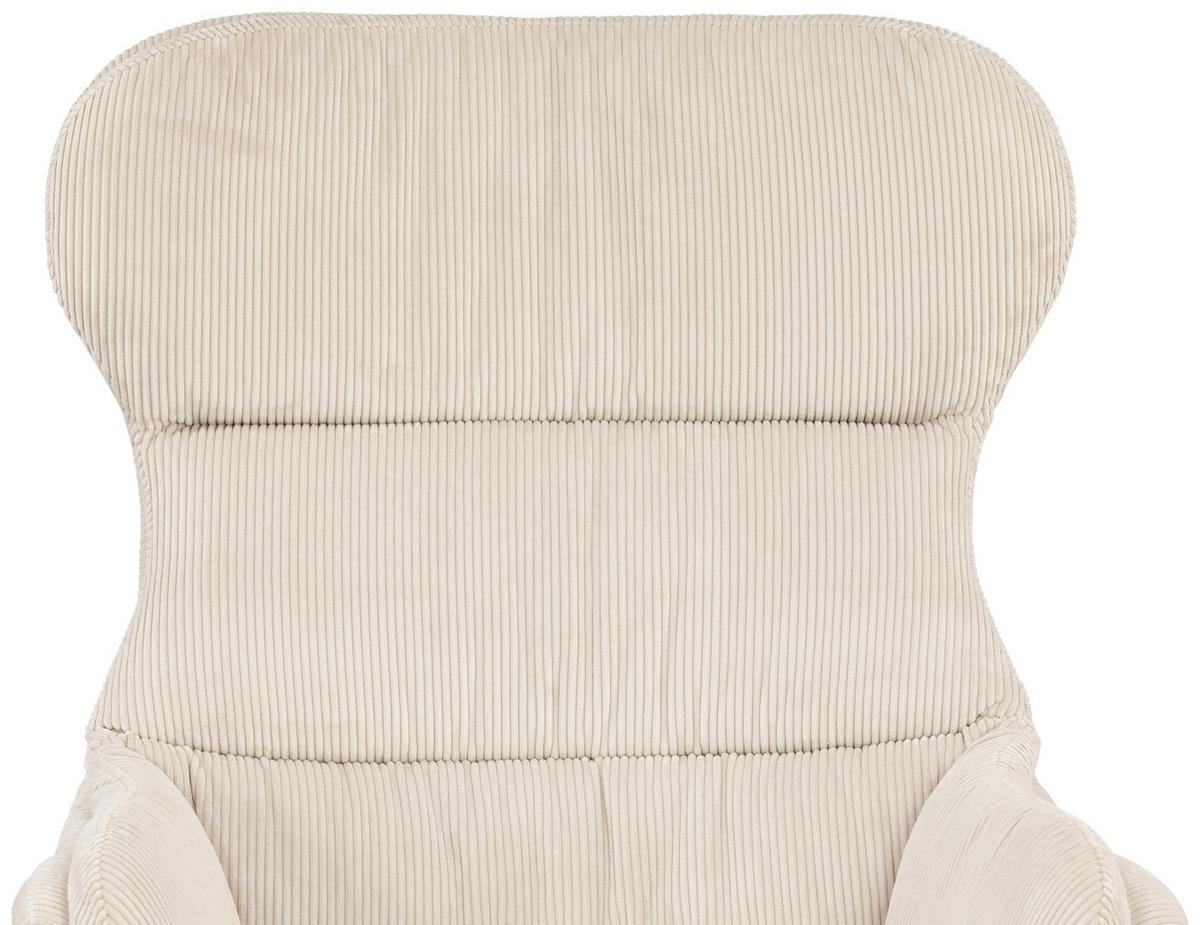 Set S Foteljem Tabbe, Bež, Žamet - črna/bež, Moderno, kovina/tekstil (76/110/88,5cm) - Modern Living