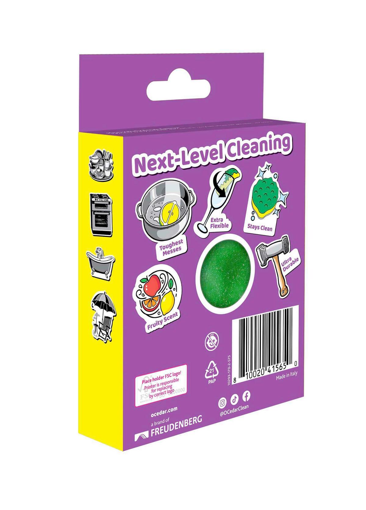 Szivacs Vileda Punch Lemon 1x - Basics (10,2/15/3,2cm) - Vileda