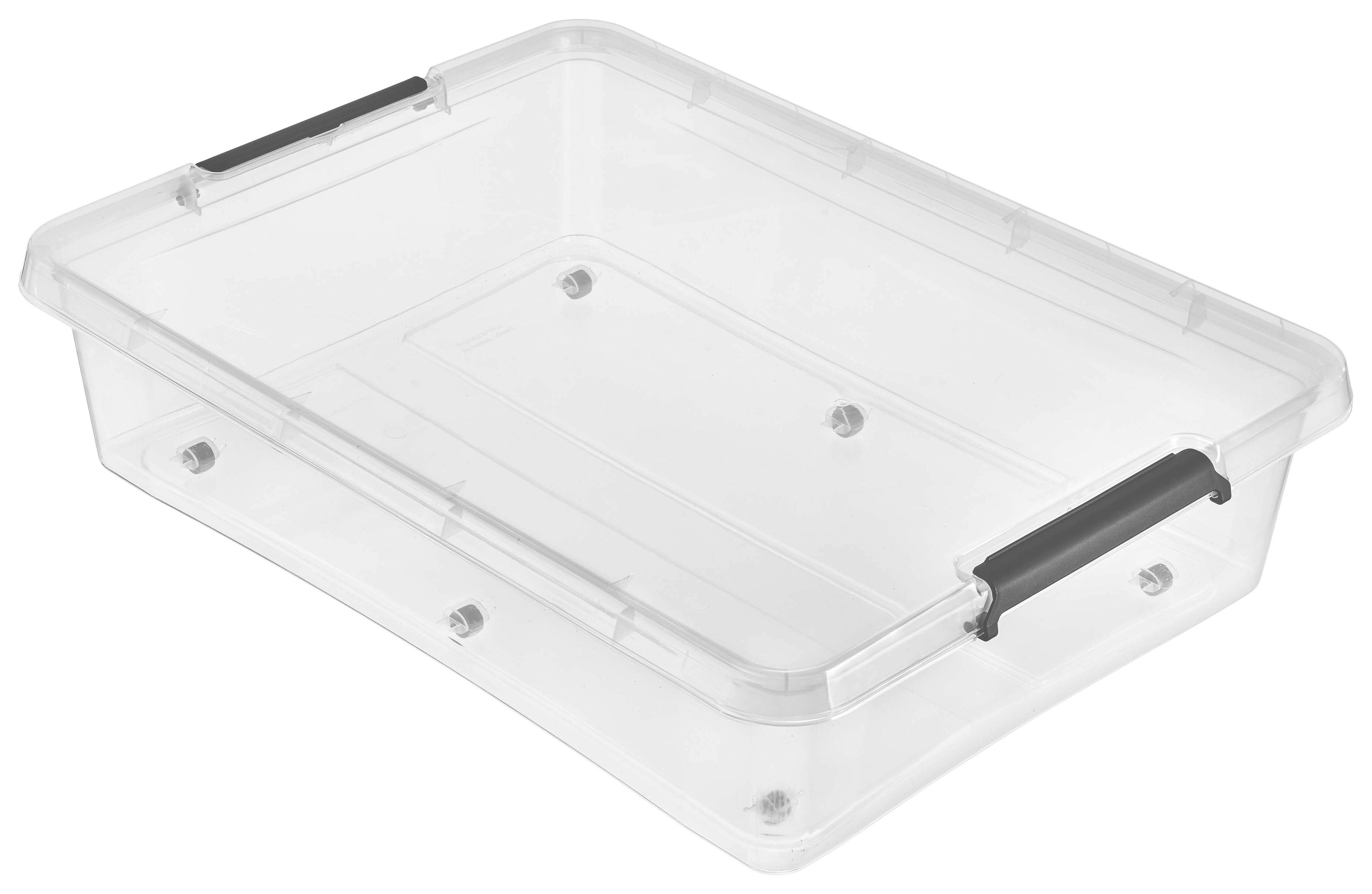 Unterbettroller Easy Big Transparent ca. 61 L - Transparent, Kunststoff (76/18/57cm)