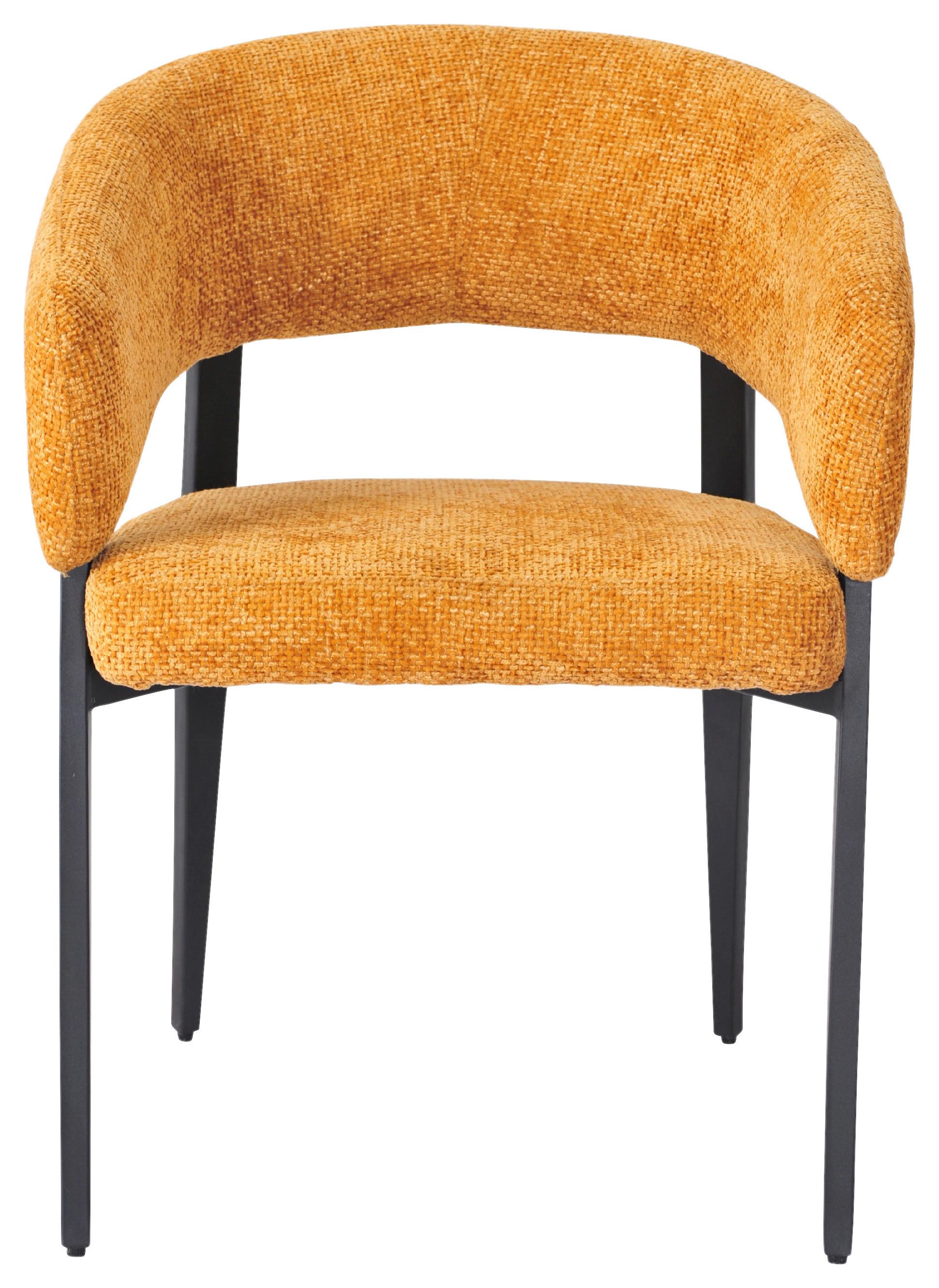 Stolica Astra - curry žuta/crna, Moderno, metal/tekstil (59,5/83/58,5cm) - Premium Living