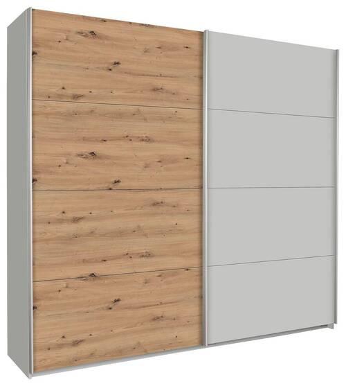 DULAP CU UșI CULISANTE FELDKIRCH 8, 226/210 - culoare lemn stejar/gri, Modern, material pe bază de lemn (226/210/62cm)