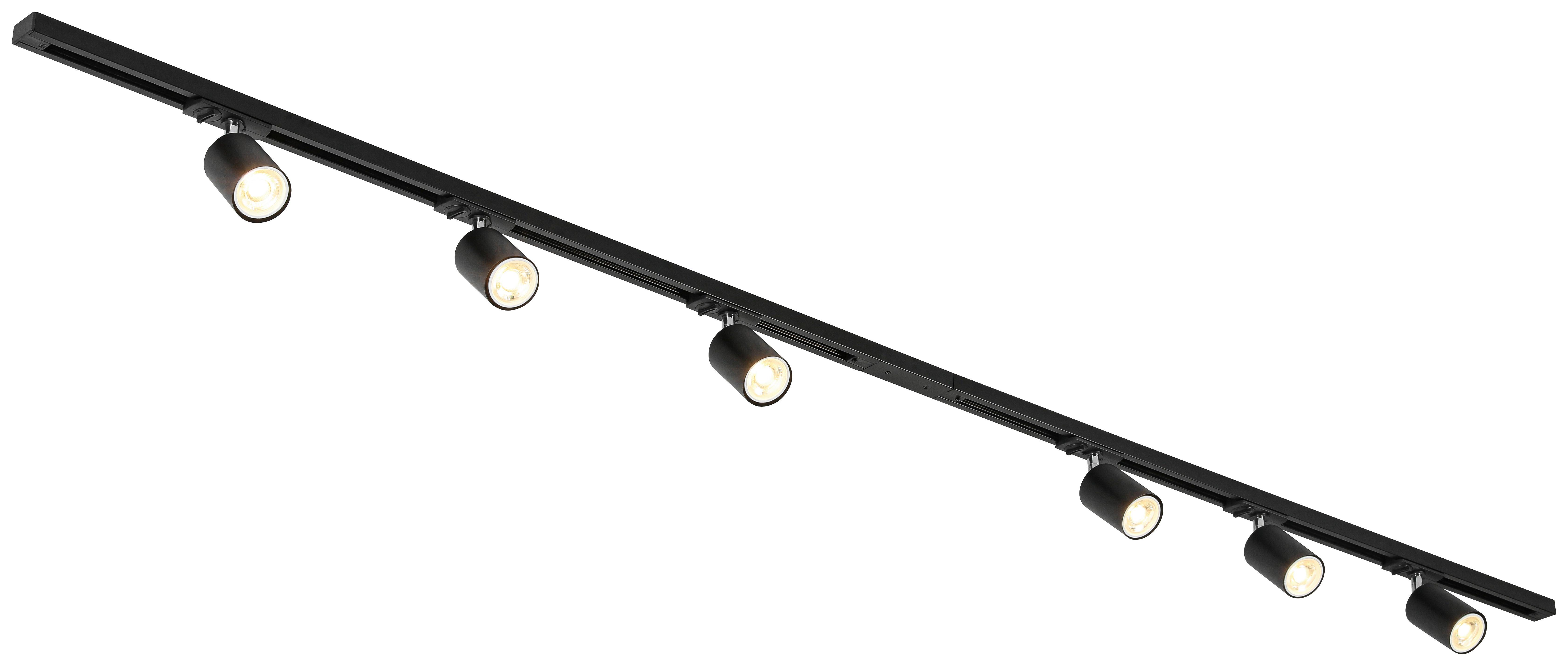 SYSTEM SZYNOWY BINE - czarny/kolor chromowy, Trend, tworzywo sztuczne/metal (210/5,5/14cm) - Novel