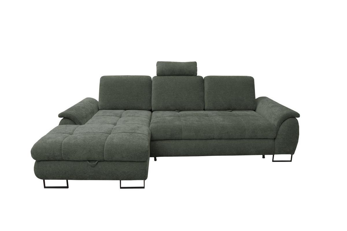 Kutna Garnitura Lago - maslinasto zelena/crna, Moderno (176/95/272cm) - Modern Living