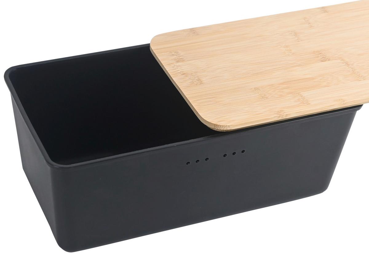 Kutija Za Kruh Magnus - prirodne boje/crna, Moderno, plastika/prirodni materijali (34/18/13,5cm) - Mömax