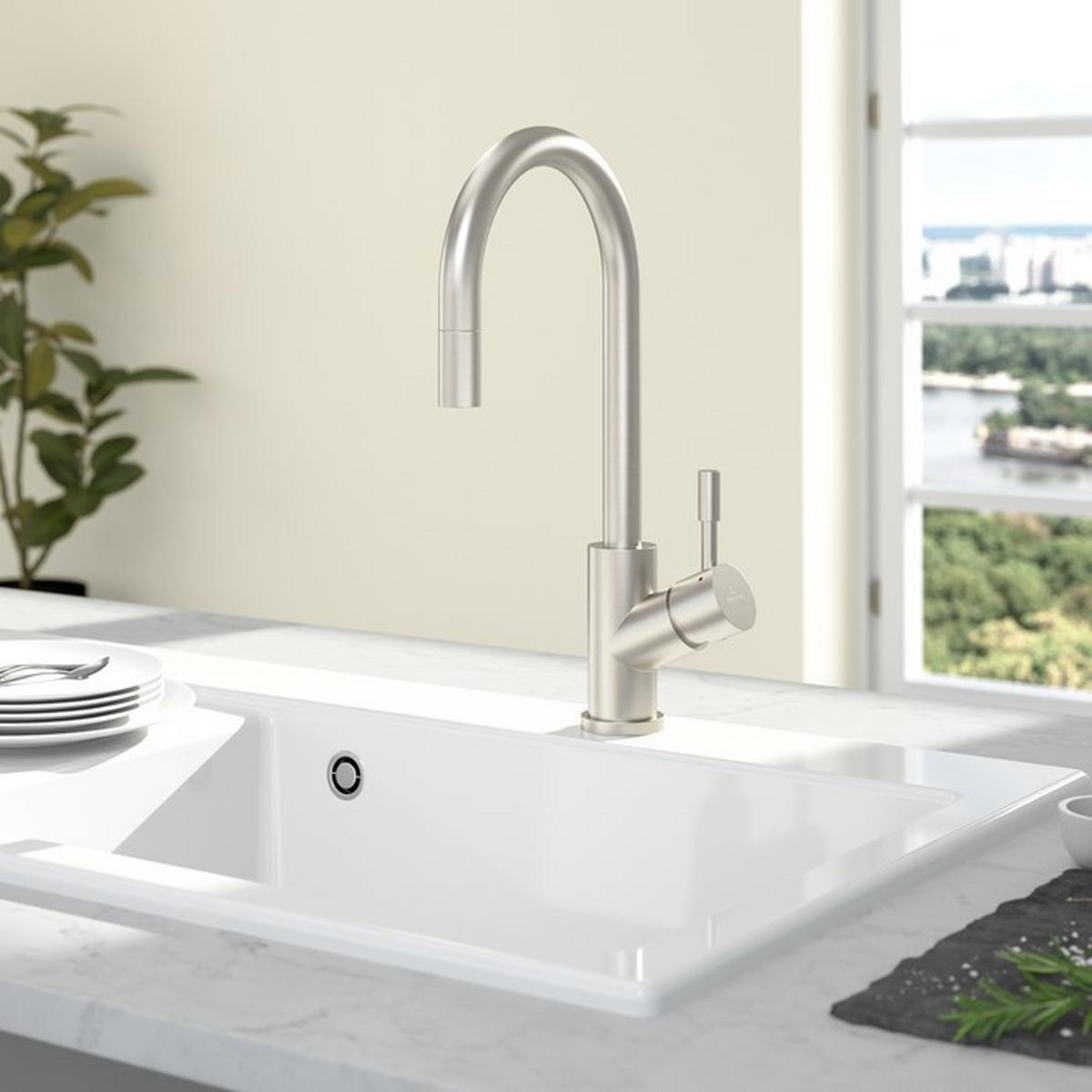 ARMATURA KUCHENNA 925400LC  -TOP- VILLEROY&BOCH - kolor stalowy, Basics, metal (4,5/38,9/21,5cm) - Villeroy & Boch