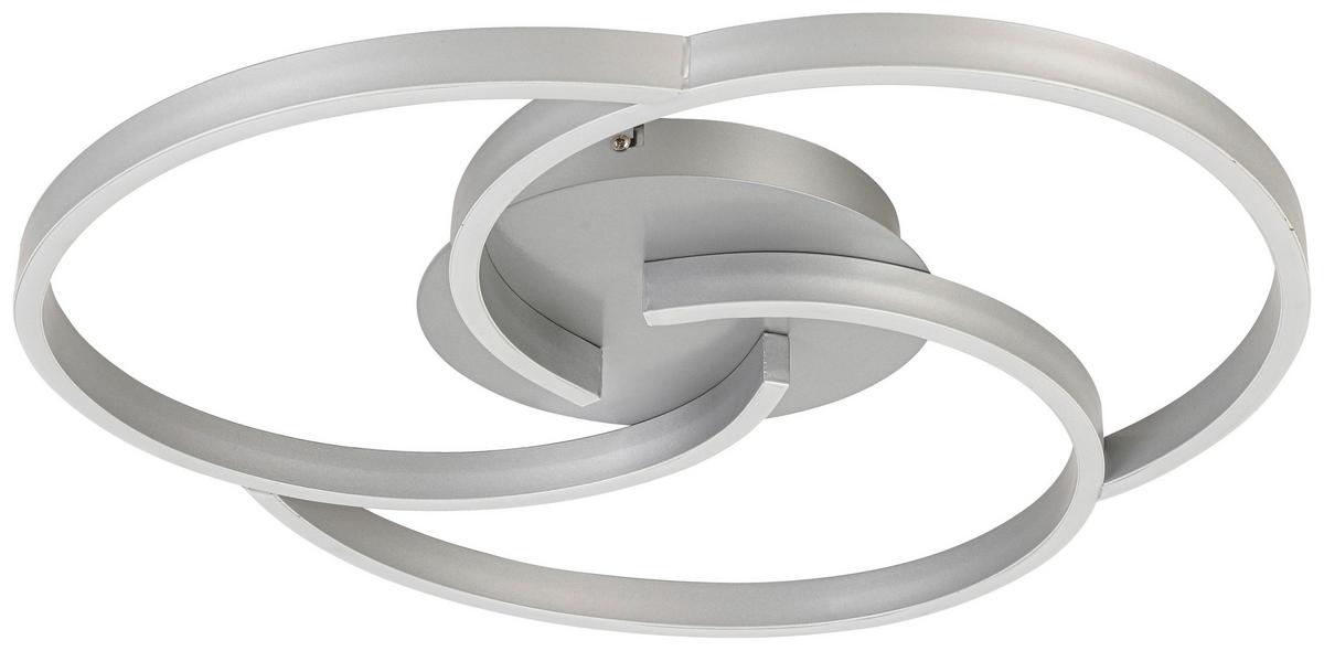 LAMPA SUFITOWA LED KERSTIN - kolor srebrny, Trend, tworzywo sztuczne/metal (50/7,5cm) - Novel