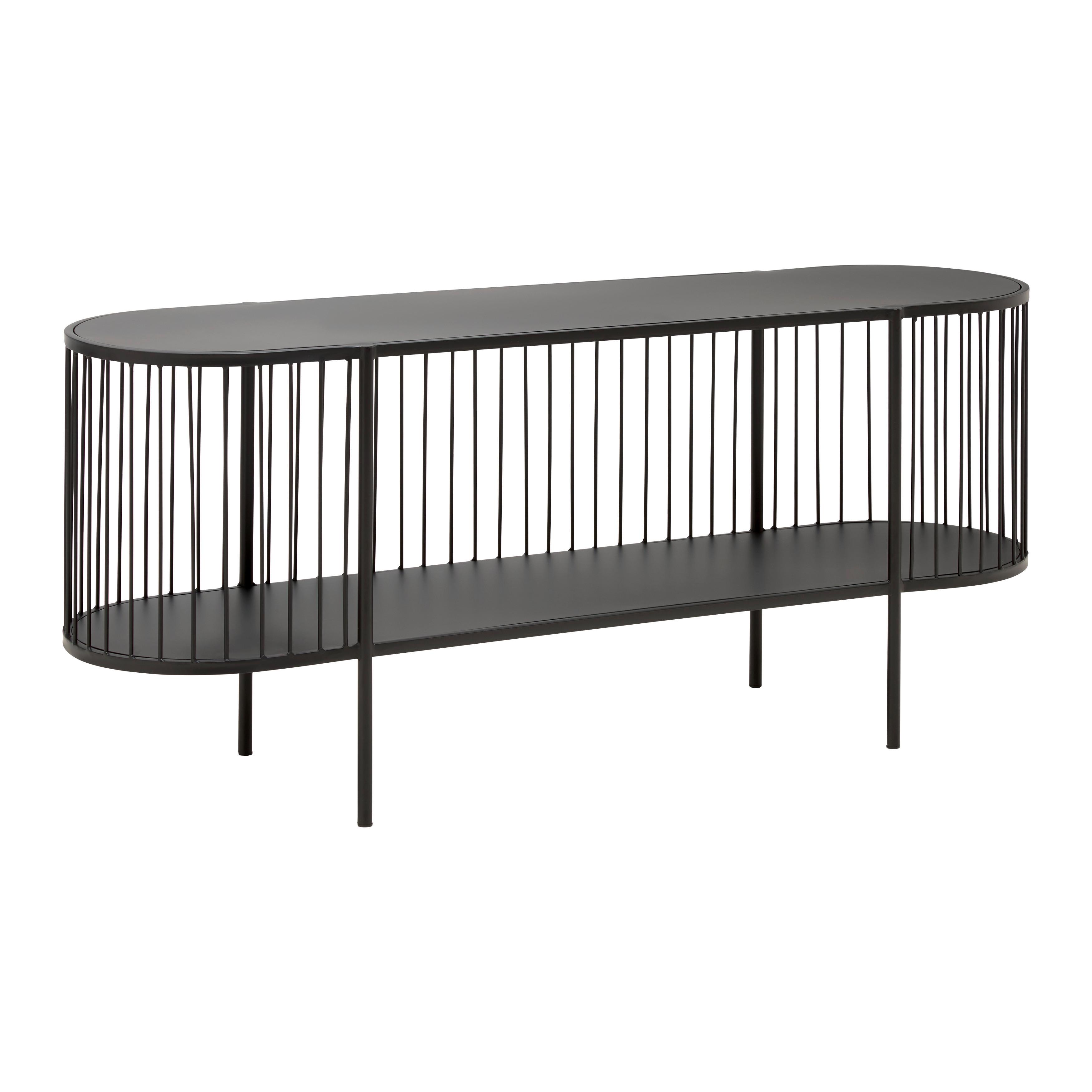 Tv Szekrény Tiago - fekete, Lifestyle, fém (120/54/34cm) - Mömax