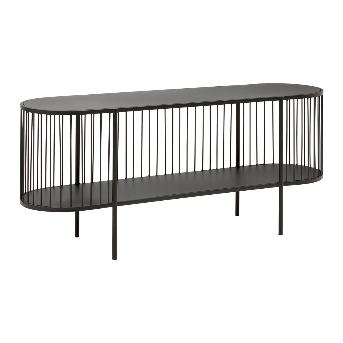 Tv Szekrény Tiago - fekete, Lifestyle, fém (120/54/34cm) - Mömax