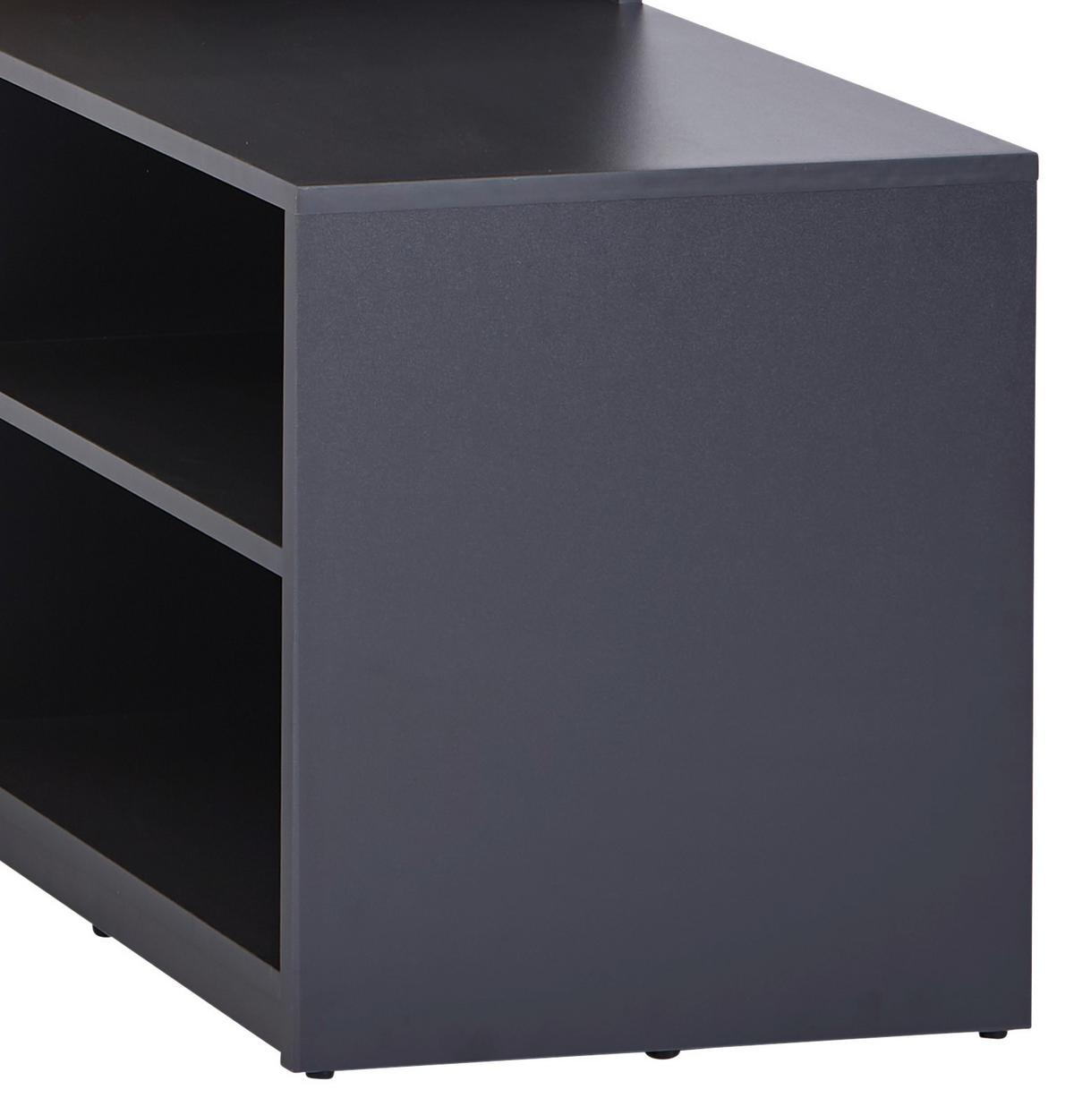 Masa de scris TEAMPLAYER - culoare lemn stejar/antracit, Modern, material pe bază de lemn (160/91,5/120cm) - Modern Living