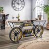 BARTAFEL CRUISER SLOW RIDE - Zwart/Goudkleuren, Lifestyle, Hout/Metaal (187/44/83cm) - Premium Living