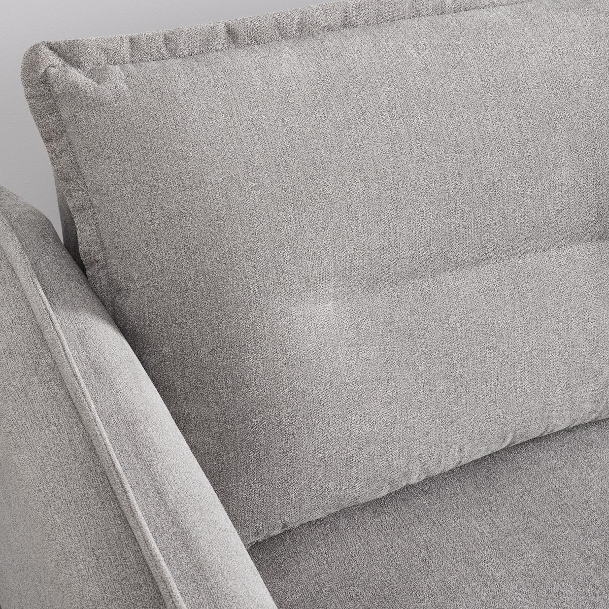 Wohnlandschaft Dajana Hellgrau Webstoff - Hellgrau/Schwarz, Modern, Holz/Textil (251/102/173cm) - Bessagi Home