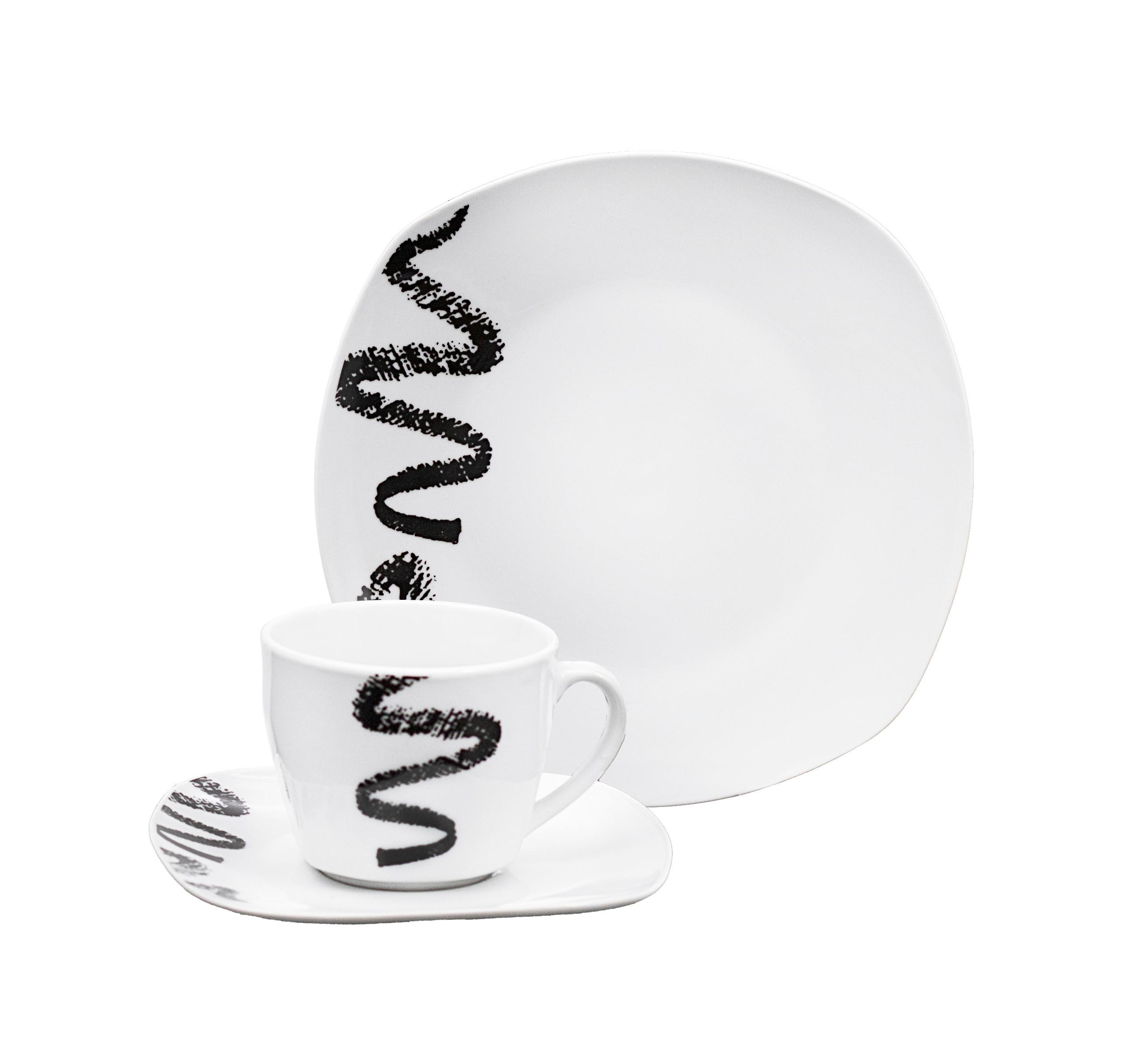 Kaffeeservice Lilian in Weiss, 18-teilig - Weiss, Konventionell, Keramik - Modern Living