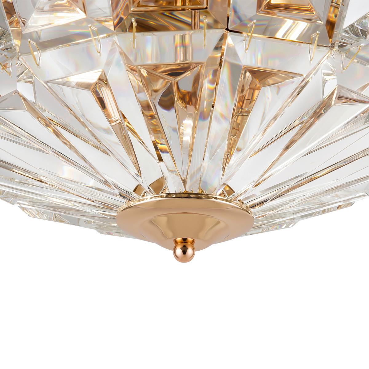 DECKENLEUCHTE FACET - Goldfarben, Basics, Glas/Metall (39,6/19,2/39,6cm) - MAYTONI