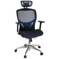 Pisarniški Stol Venus One, Modra - modra/srebrne barve, Basics, kovina/umetna masa (61/148/48cm) - MID.YOU