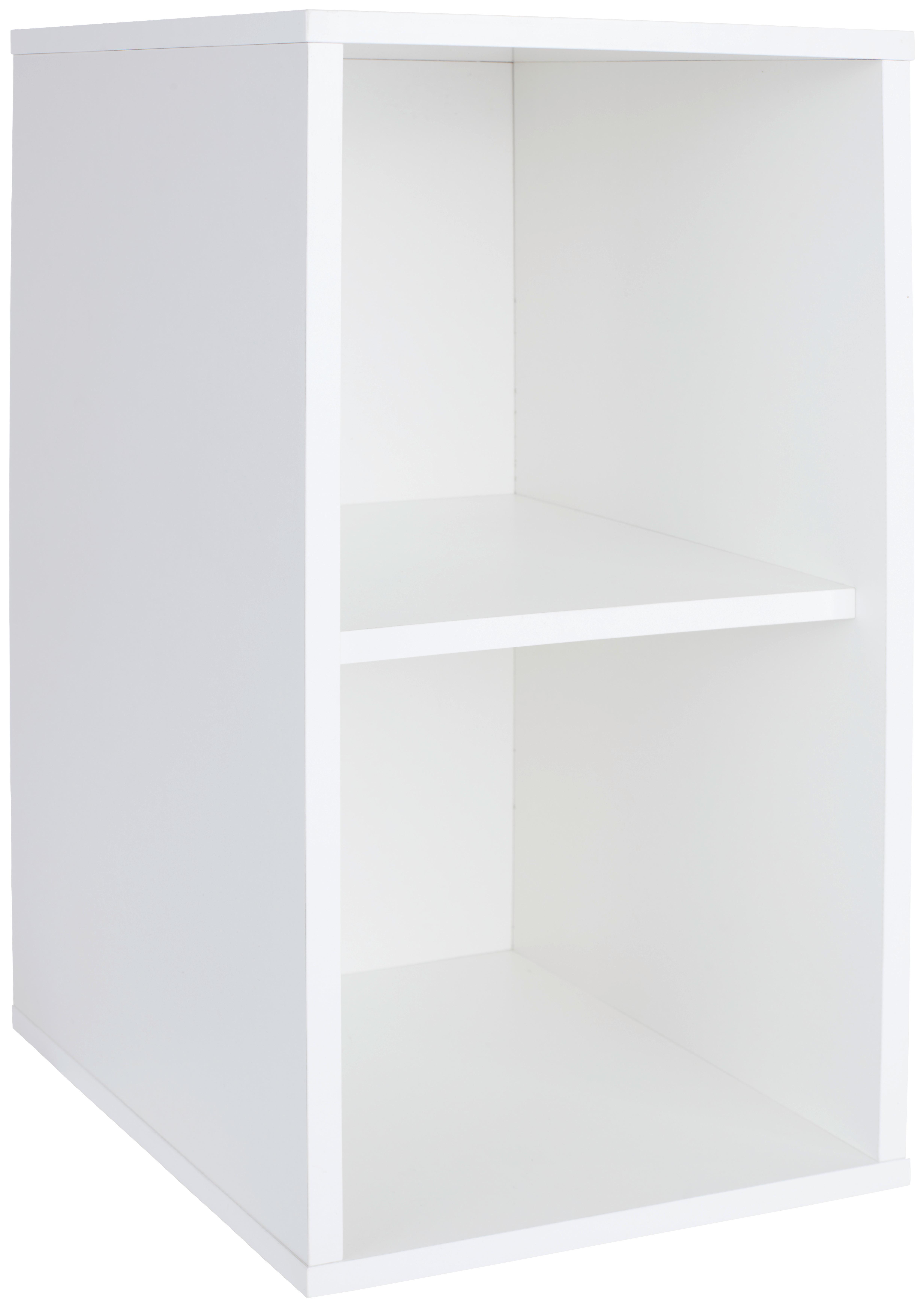 Etajeră Box - alb, Modern, material pe bază de lemn (23/46/25cm) - Modern Living