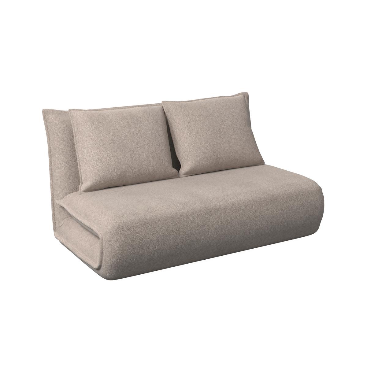 Schlafsofa Macy Bouclé Beige - Beige, MODERN, Textil/Metall (140/35/63cm) - Bessagi Home