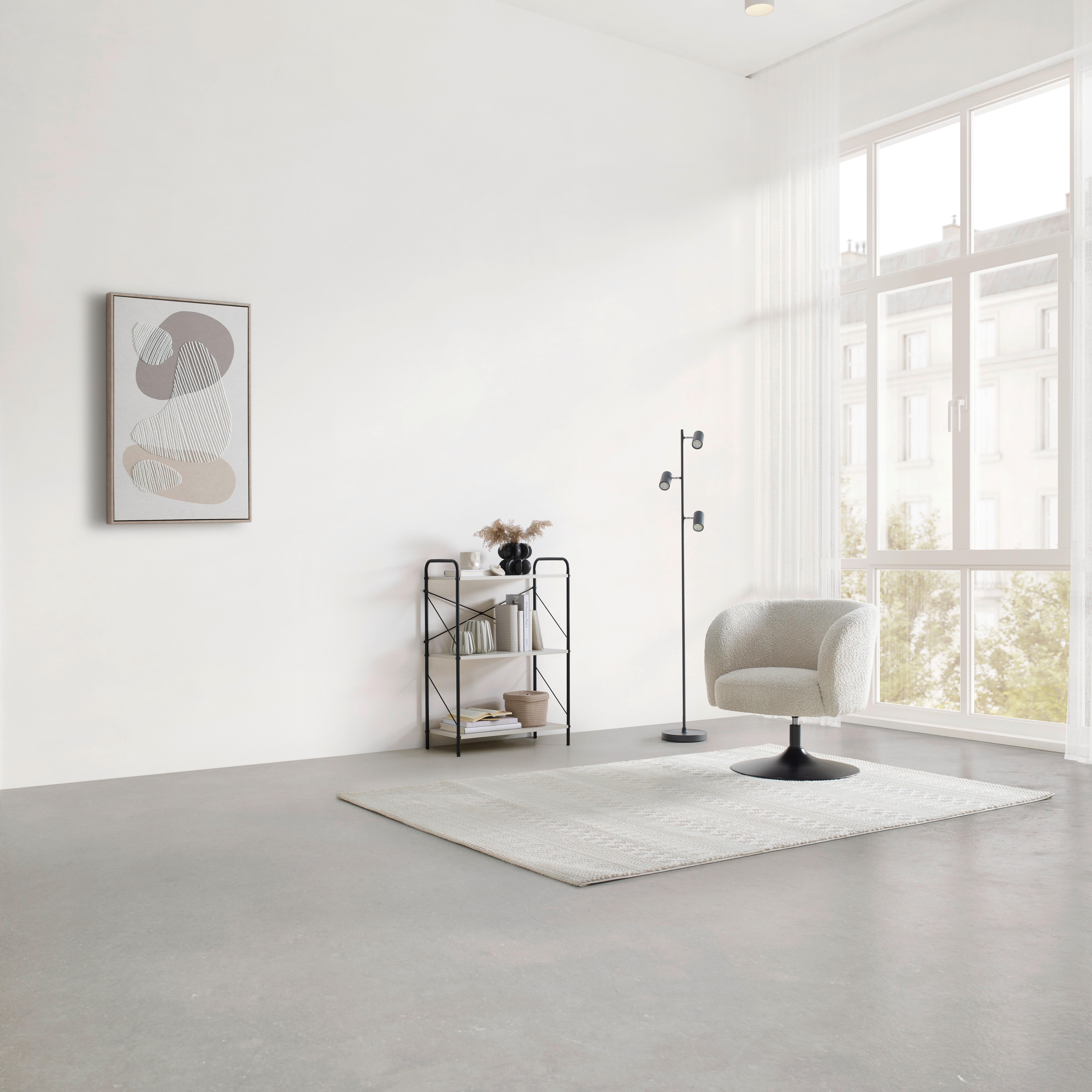 HYLLA TOM -EXKLUSIV- - svart/kashmir, Modern, metall/trämaterial (63.2/89/30cm) - Mömax