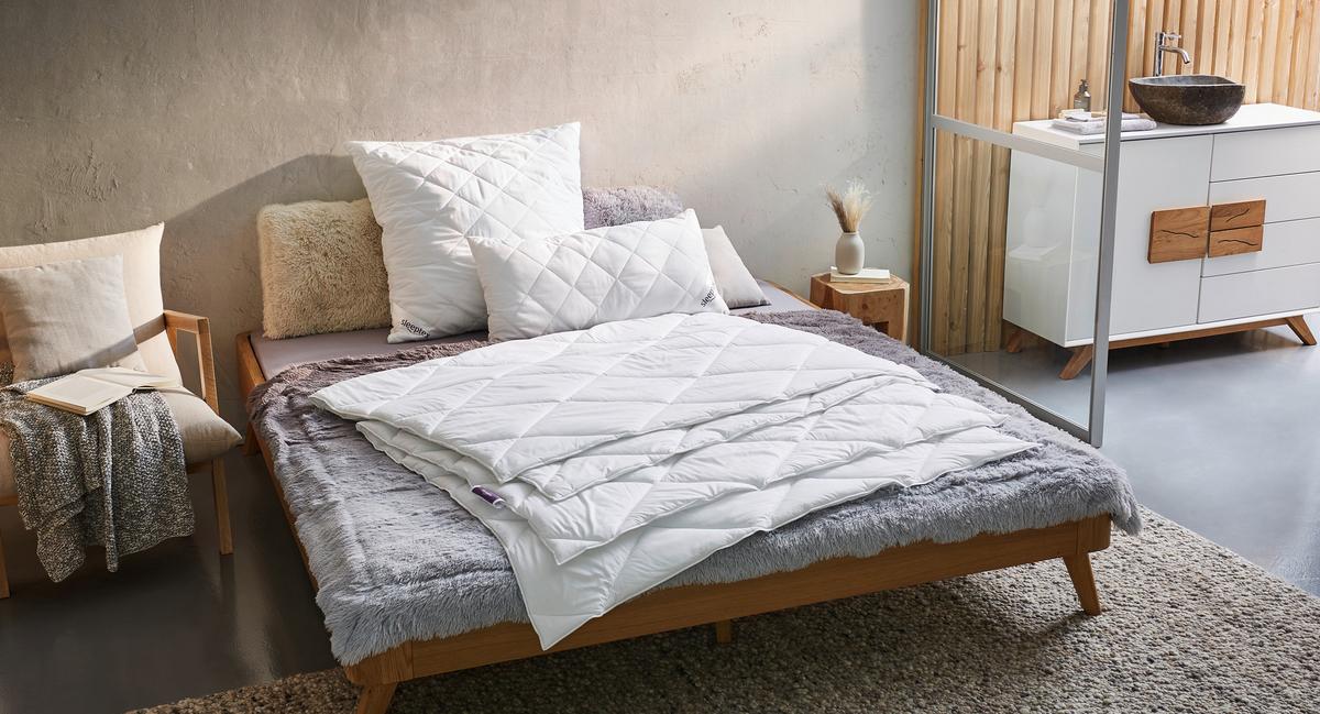 KOŁDRA CAŁOROCZNA OVIEDO - biały, Basics, tkanina (135/200cm) - Sleeptex