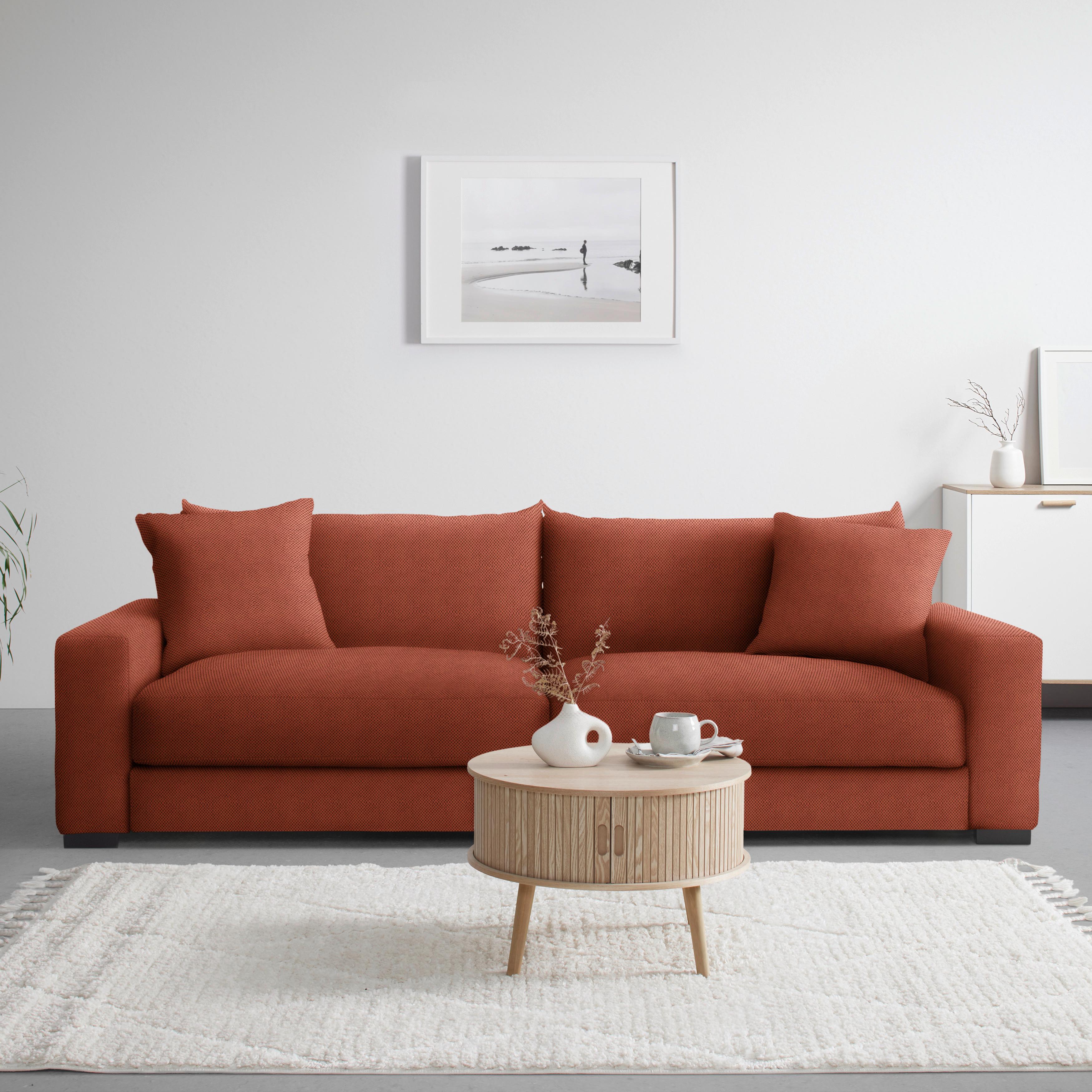 Megasofa Pedro Terracotta - Terracotta, MODERN, Holz/Holzwerkstoff (261/83/124cm) - Mömax