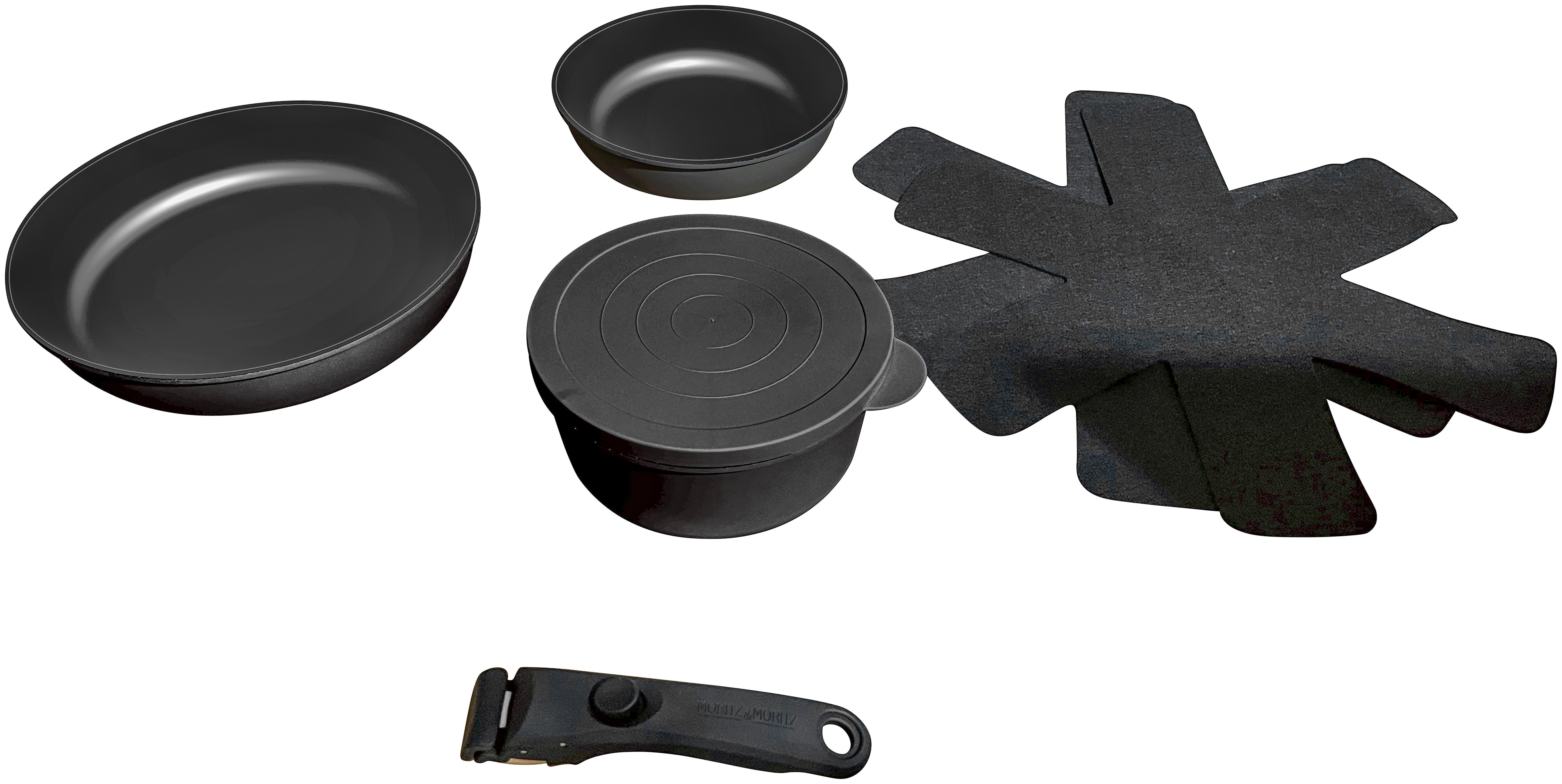 Set Posod Space - črna, Konvencionalno, kovina/umetna masa (18,20,26cm) - Mömax