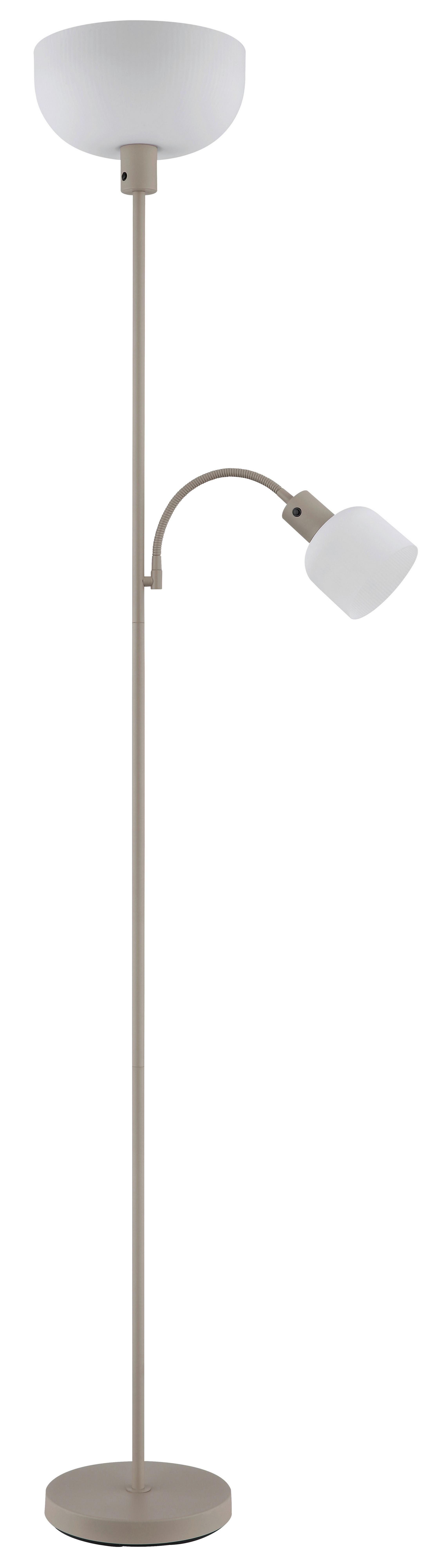 Podna Svjetiljka Hinton - bijela/boje pijeska, Design, metal/plastika (26/178,7cm) - Globo