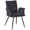 Armlehnstuhl Nova Grau - Schwarz/Grau, MODERN, Textil/Metall (63/88/63cm) - Premium Living