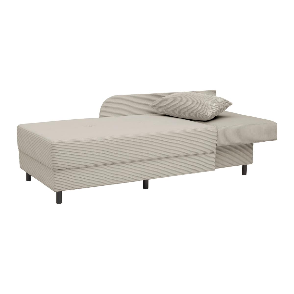Liege Nova Beige - Beige/Schwarz, MODERN, Holz/Textil (145/62/85cm) - Mömax