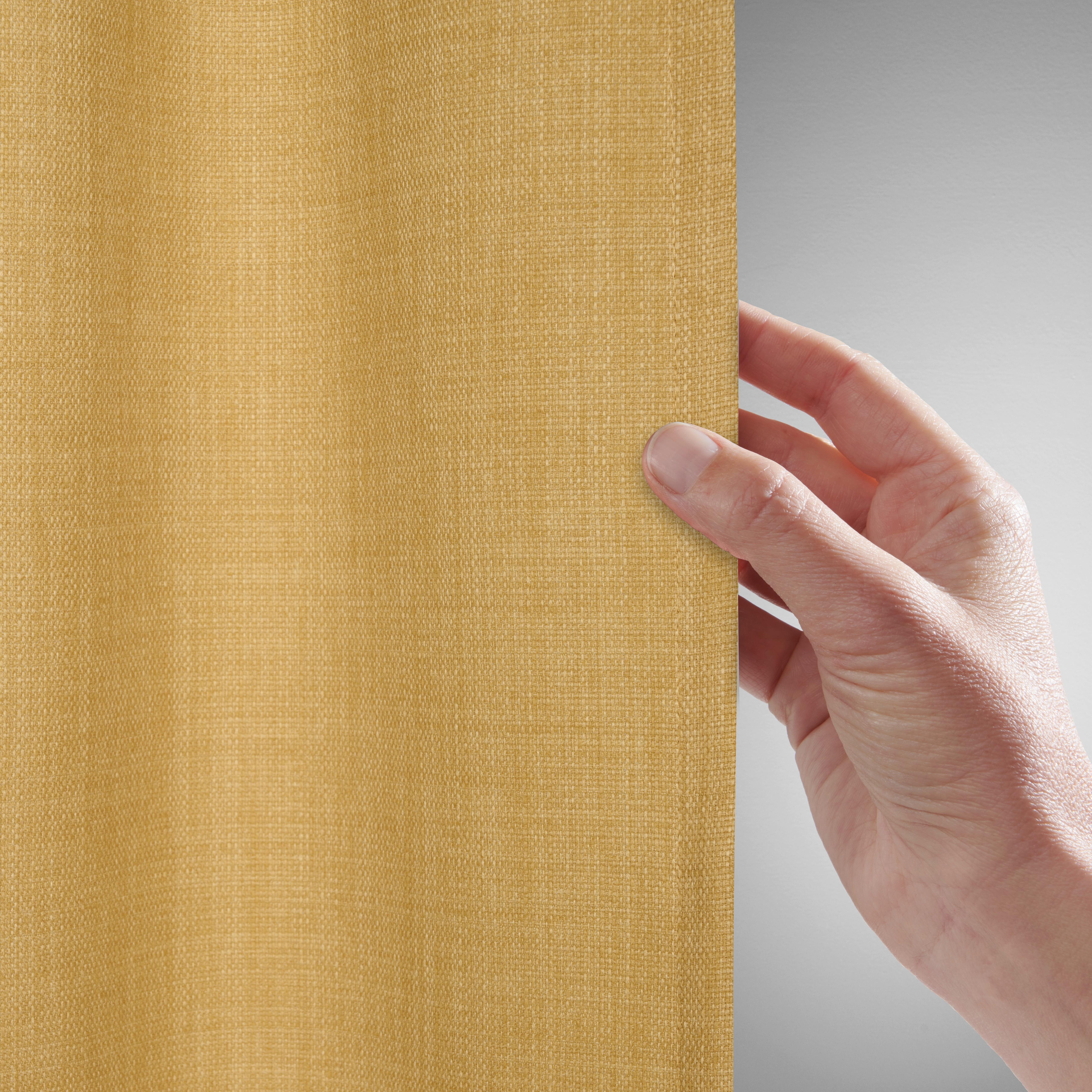 GARDINLÄNGD LEO - gul, Modern, textil (135/300cm) - Premium Living