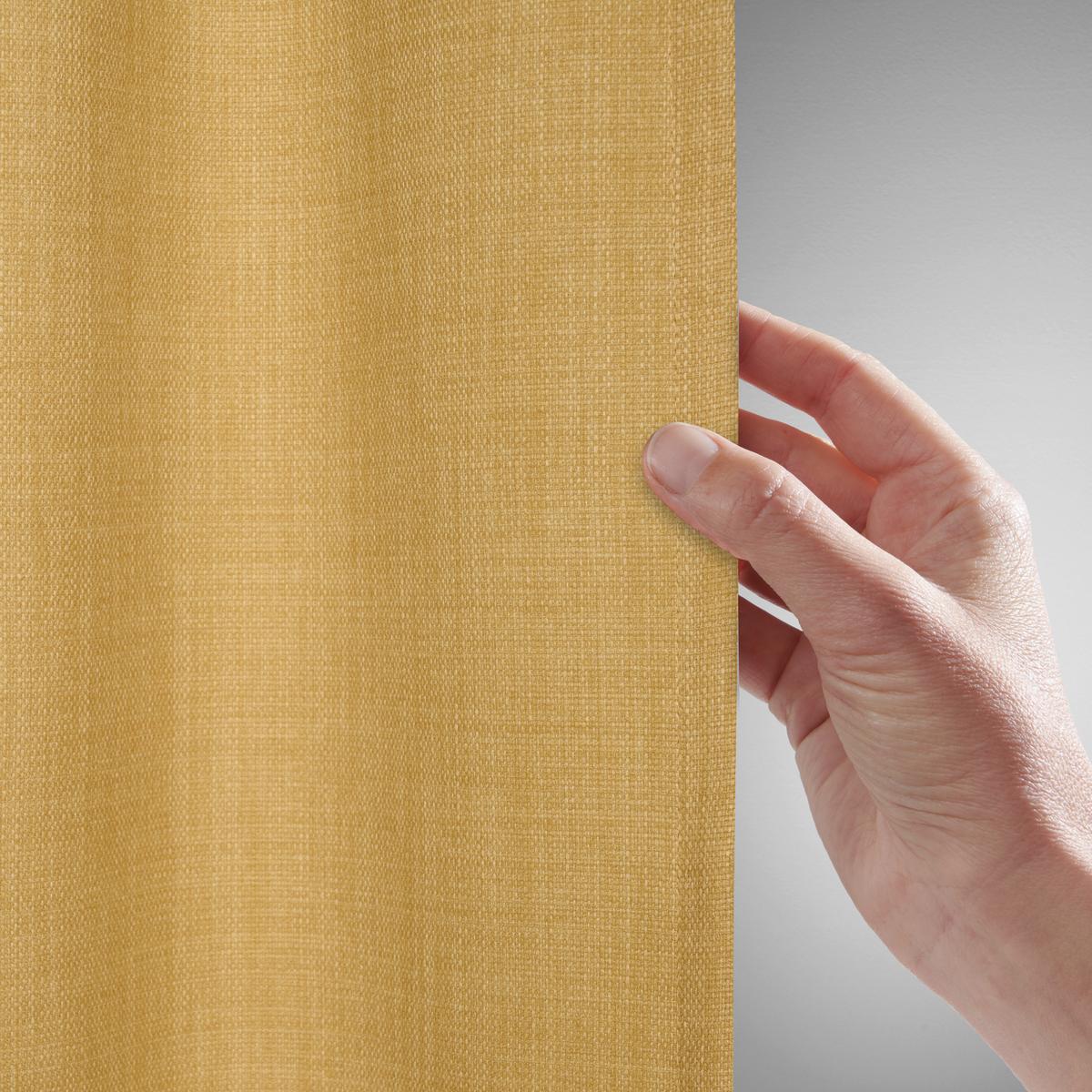 Fertigvorhang Leo Gelb ca. 135x300cm - Gelb, MODERN, Textil (135/300cm) - Premium Living