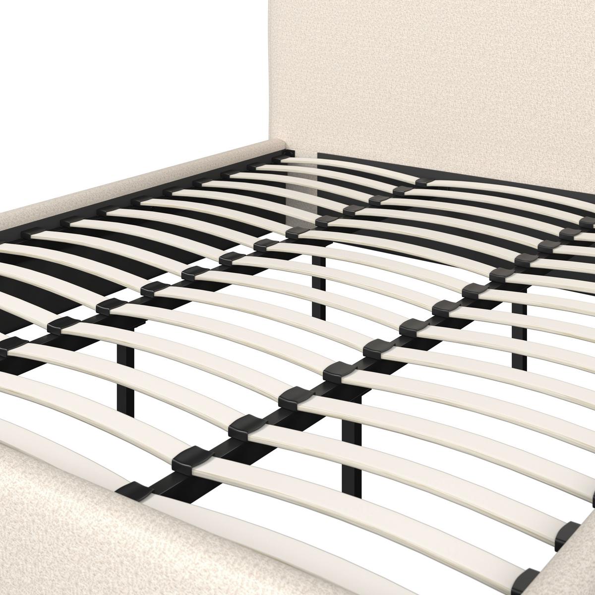 Polsterbett Alba Beige ca. 180x200 cm - Beige/Schwarz, Modern, Holz/Kunststoff (180/200cm) - Bessagi Home
