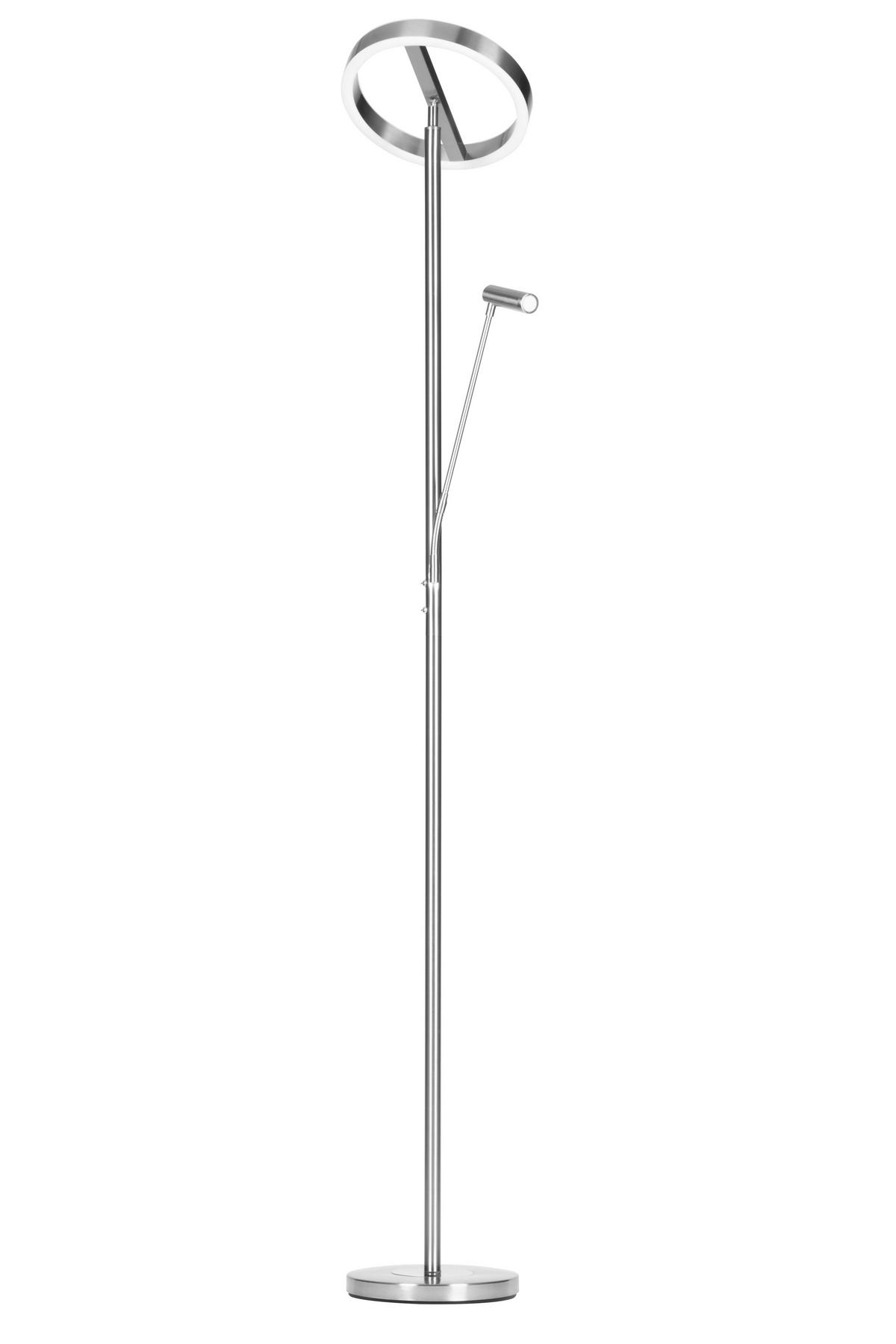 LAMPA LED OŚWIETLAJĄCA SUFIT WORTHING *SBN* - kolor srebrny/biały, Design, tworzywo sztuczne/metal (28/180cm) - Novel