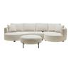 Wohnlandschaft Nilas Creme Webstoff - Greige/Creme, MODERN, Holz/Textil (335/65/154cm) - Bessagi Home