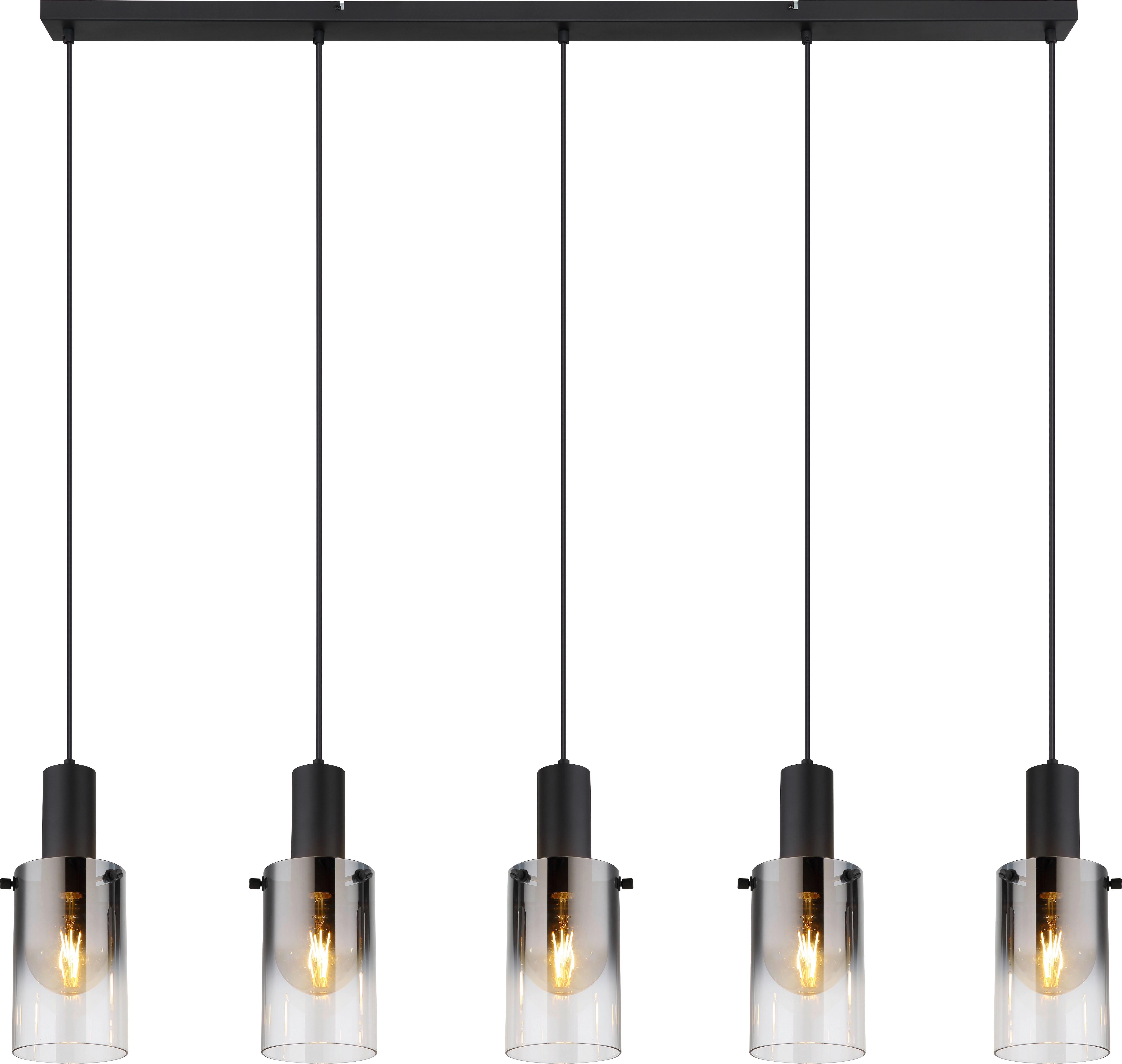 LAMPA WISZĄCA GREITH II - czarny, Design, tworzywo sztuczne/metal (120/12,5/150cm) - Novel