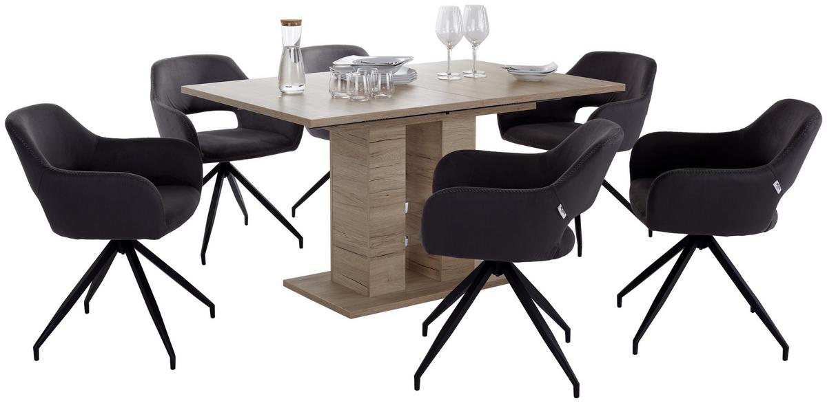 Raztegljiva Miza Helena, Barva Hrasta, 140-220 X 90 Cm - barve hrasta, Konvencionalno, leseni material (140-220/76/90cm) - Mömax
