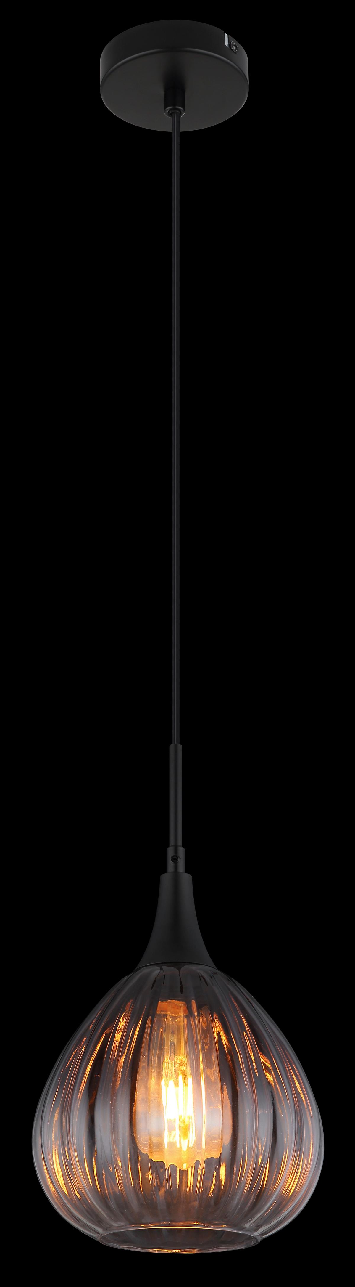 Hängeleuchte Olsen Klar max. 40 Watt - Klar, Design, Glas/Metall (20/120cm) - Globo