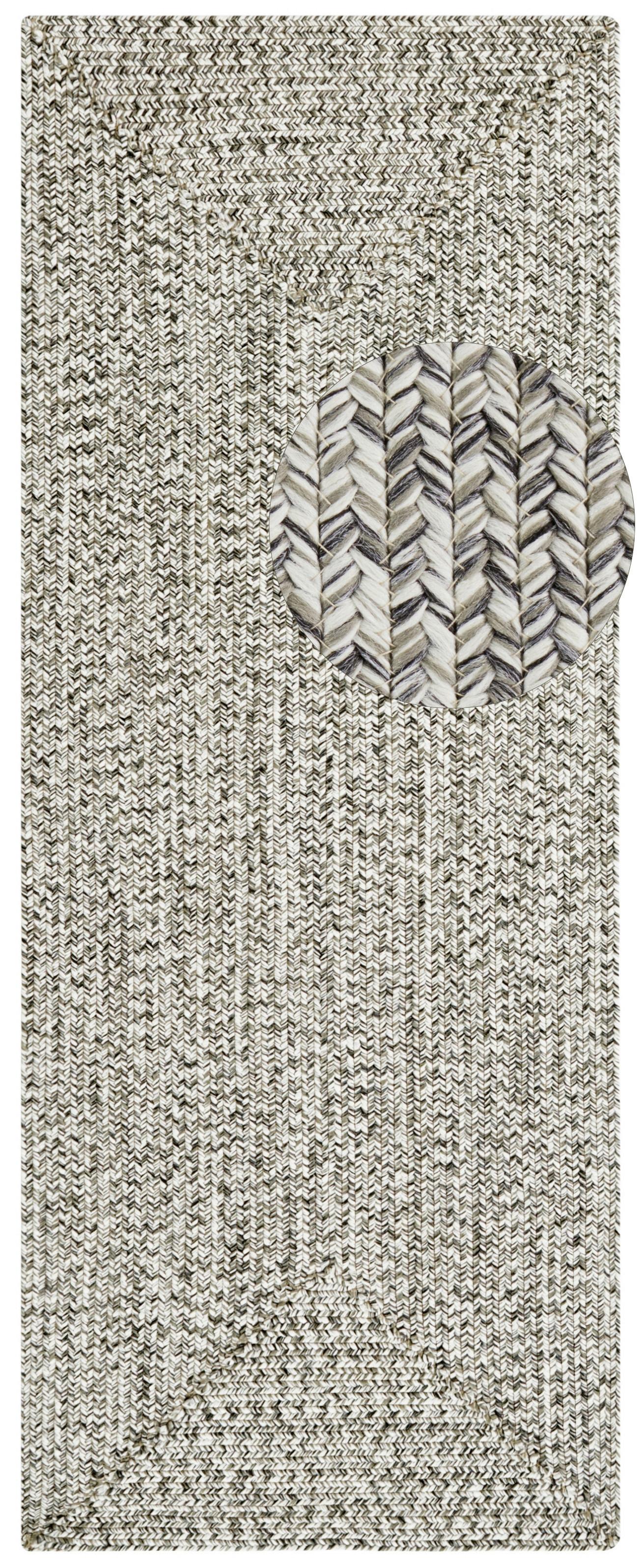 Läufer Trenzado Melange Greige ca. 80x200cm - Greige/Multicolor, Design, Kunststoff (80/200cm)