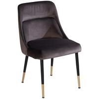STUHL WL6.996 - Goldfarben/Schwarz, Design, Textil/Metall (49/85/56cm) - Livetastic