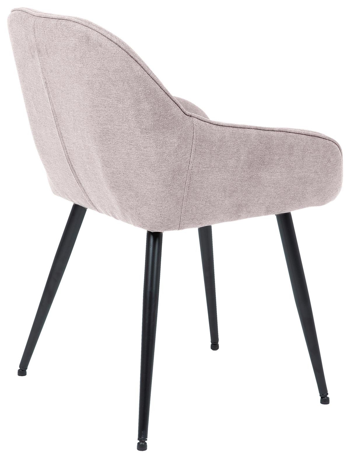 KRZESŁO Z PODŁOKIETNIKAMI ANCONA - czarny/taupe, Romantik / Landhaus, metal/drewno - Livetastic