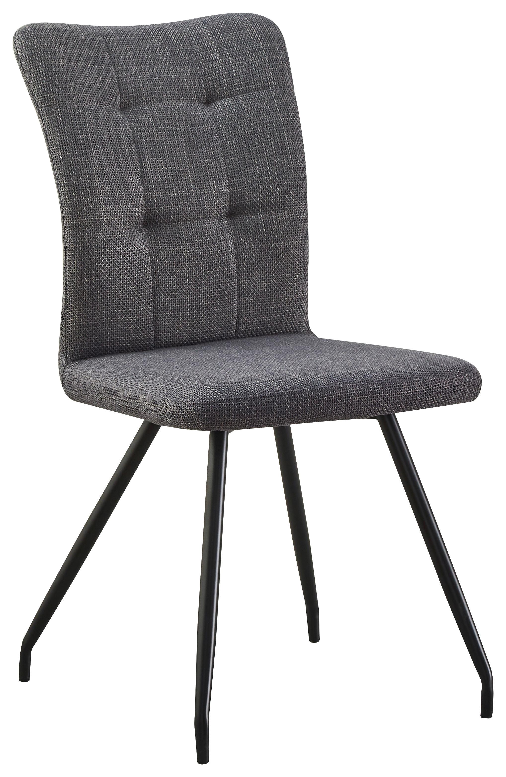 KRZESŁO JÖRG - czarny/ciemnoszary, Design, metal/tkanina (44/89/60cm) - Xora