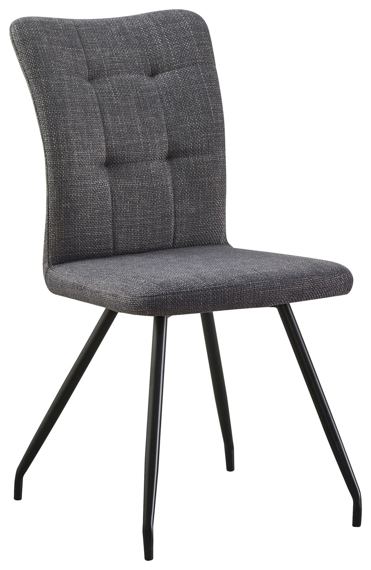KRZESŁO JÖRG - czarny/ciemnoszary, Design, metal/tkanina (44/89/60cm) - Xora