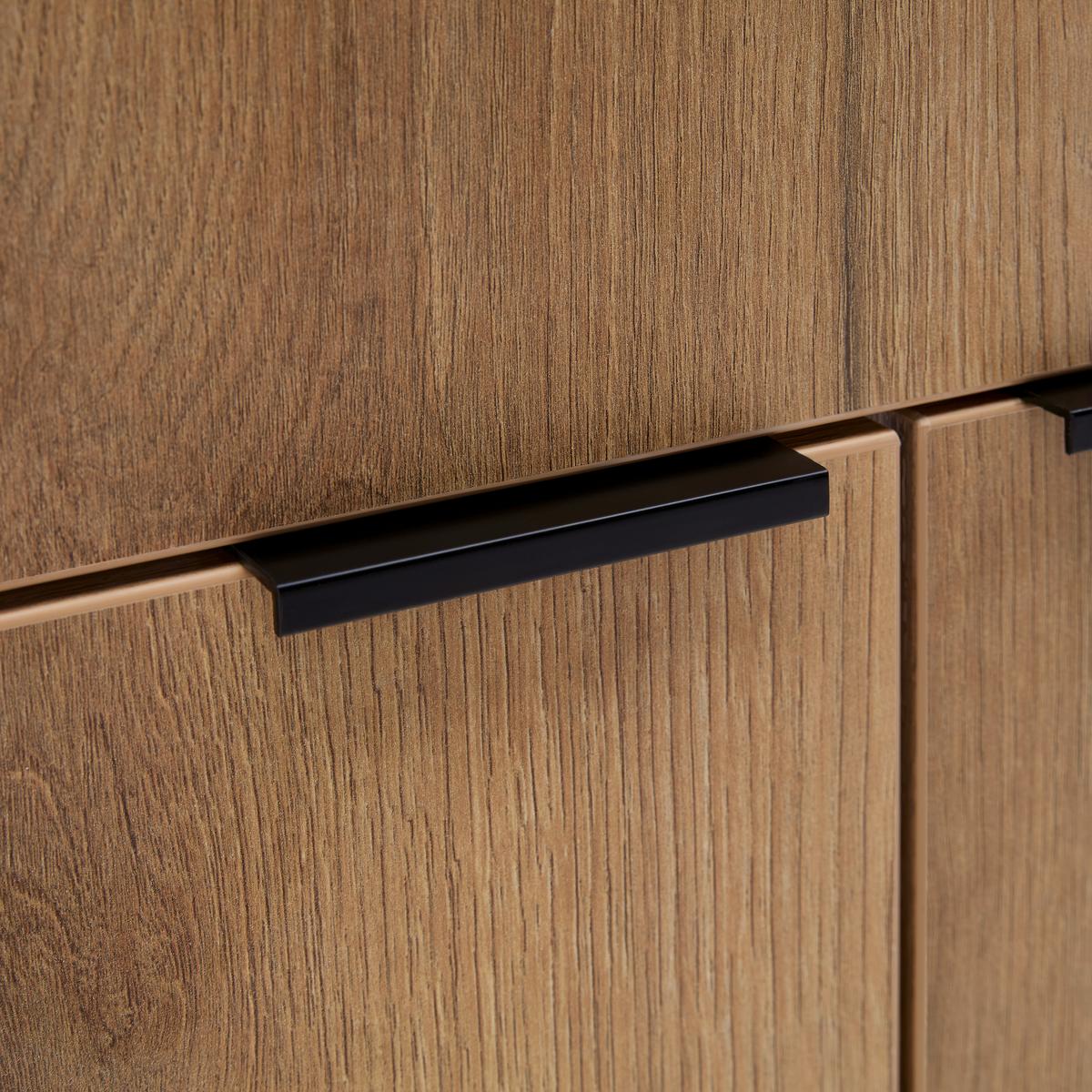 Waschtischkombi Napoli Evoke Eiche - Schwarz/Weiß, MODERN, Keramik/Holzwerkstoff (60/78/45cm) - Mömax