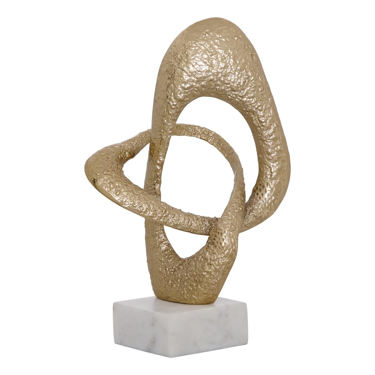 Figurină pentru cant Dana cca. 34 cm - alb/auriu, Basics, metal/piatră (21/12,5/34,5cm)